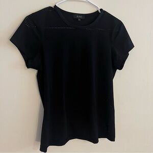Alala Black Short Sleeve Mesh Tee S Made in USA